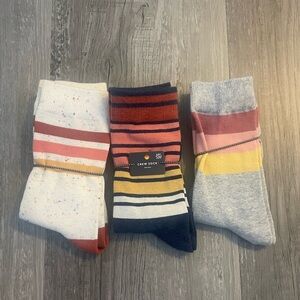 NWT Bundle of 3 Marine Layer Men’s Crew Socks Size 9-13
